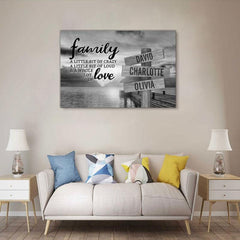 Custom Family Love Canvas Art for Home Decor