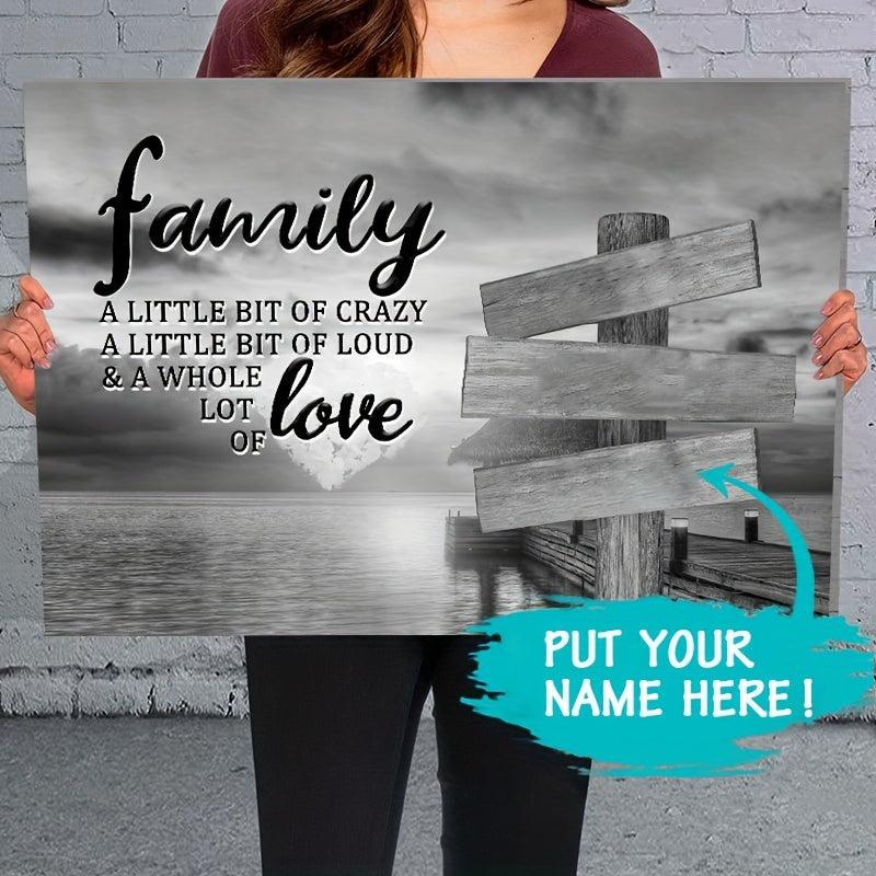 Custom Family Love Canvas Art for Home Decor