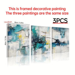 3pcs Framed Art Prints for Living Room & Bedroom Decor