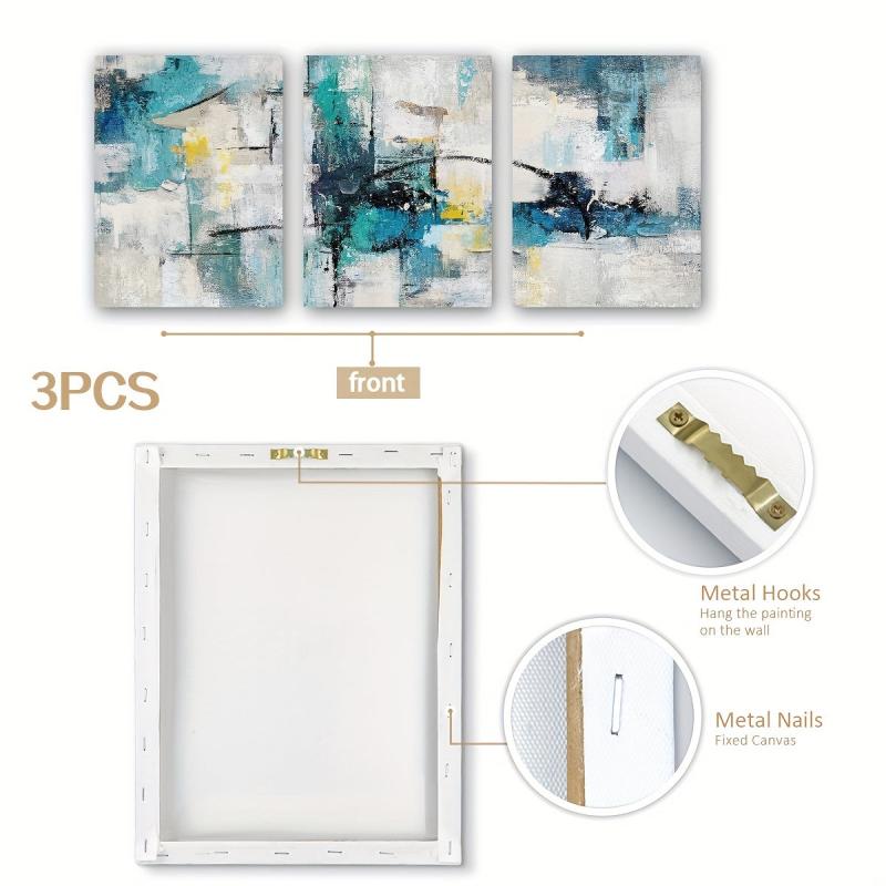 3pcs Framed Art Prints for Living Room & Bedroom Decor