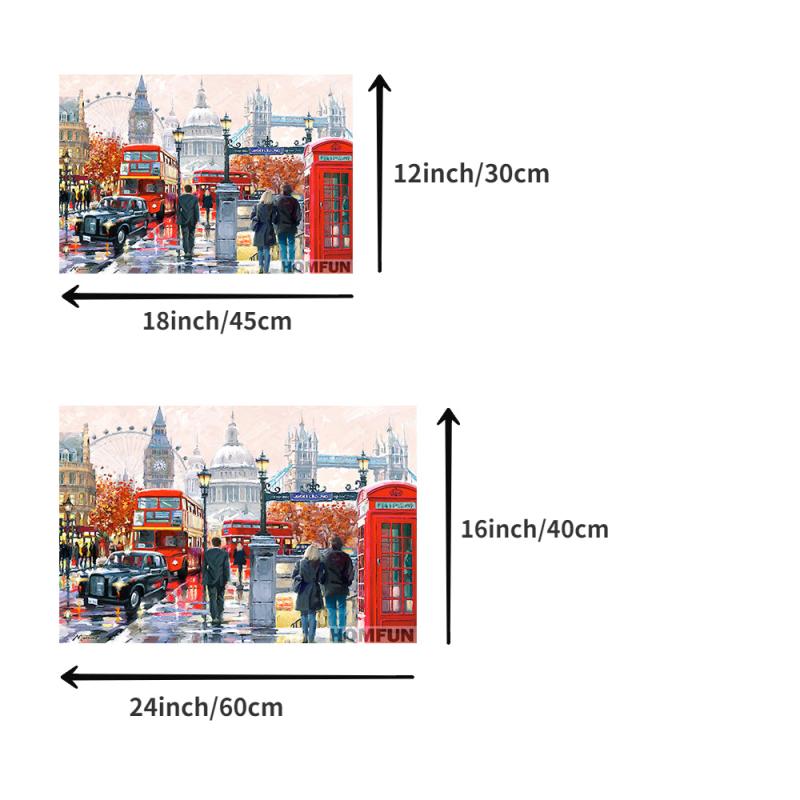 London Street Night Scenery Canvas Wall Art