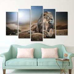 5pcs Lion Canvas Wall Art Home Decor No Frame