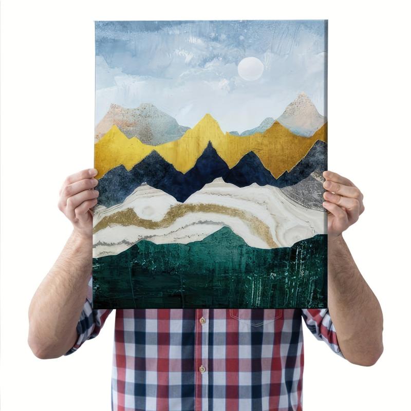 3pcs Framed Natural Landscape Ink Art Wall Art Prints