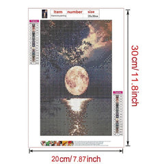 DIY Diamond Painting Lakeside Moon Landscape Art Home Decor
