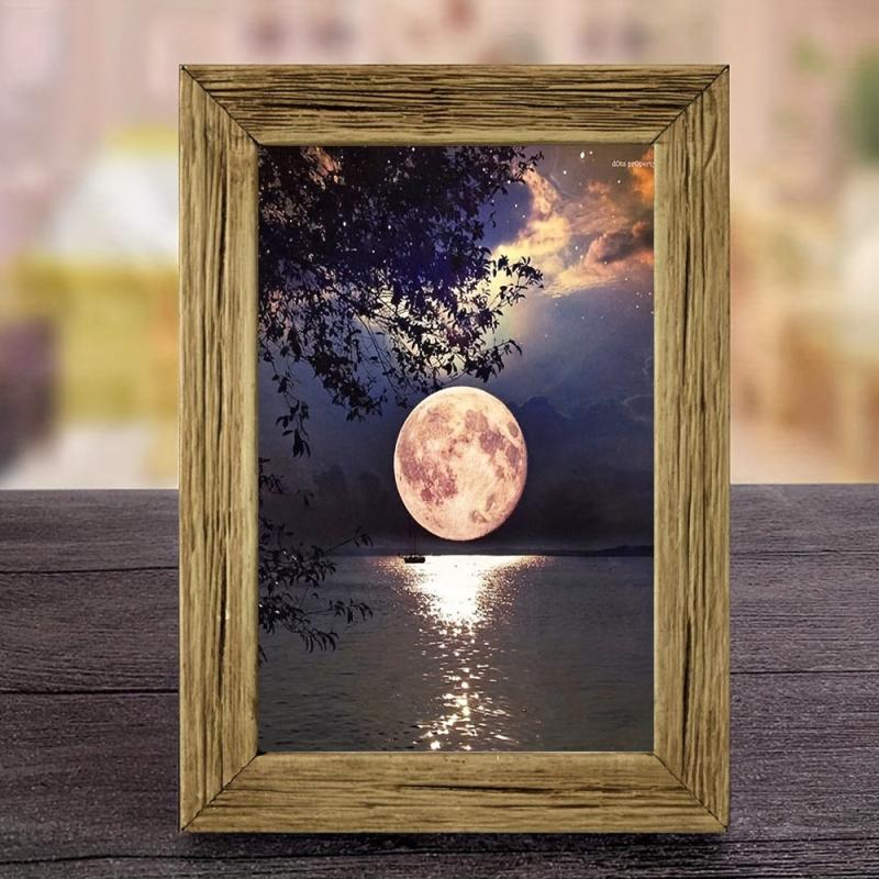 DIY Diamond Painting Lakeside Moon Landscape Art Home Decor