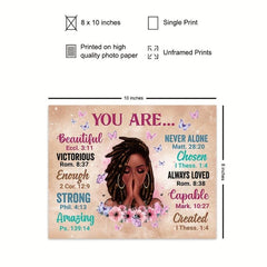 Canvas Poster African American Wall Art Christian For Women