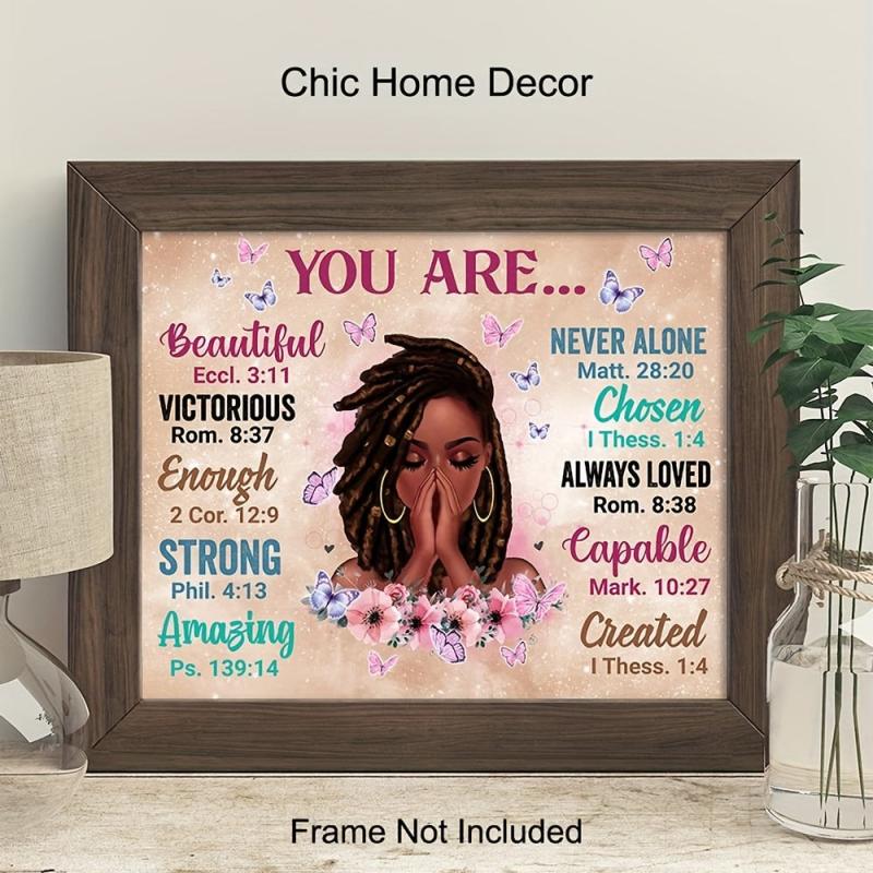 Canvas Poster African American Wall Art Christian For Women