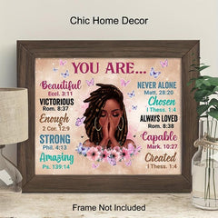 Canvas Poster African American Wall Art Christian For Women