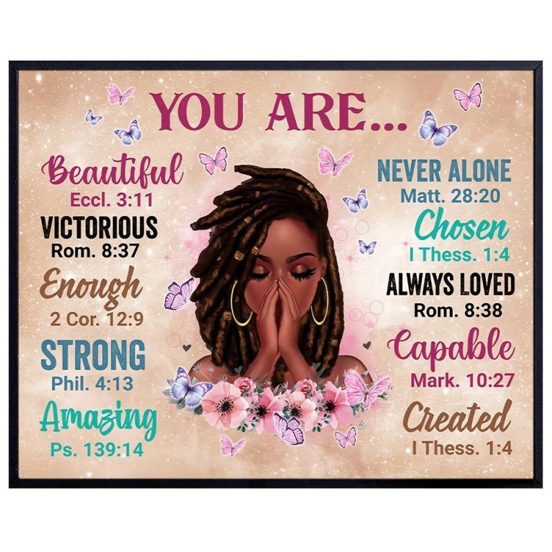 Canvas Poster African American Wall Art Christian For Women