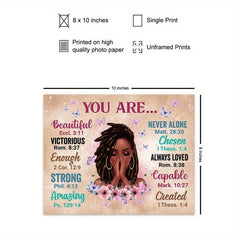 Canvas Poster African American Wall Art Christian For Women