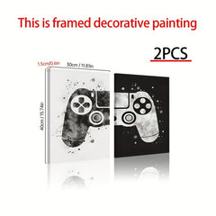 2pcs Modern Style Game Controller Art Office Wall Decoration Painting
