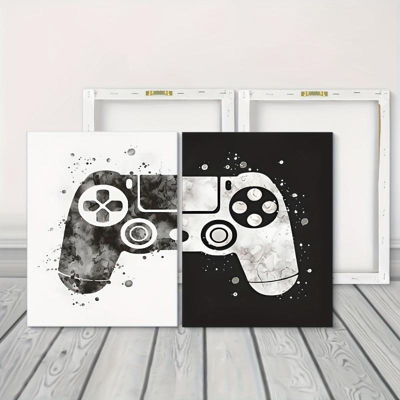 2pcs Modern Style Game Controller Art Office Wall Decoration Painting