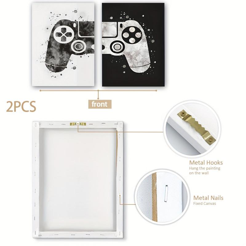 2pcs Modern Style Game Controller Art Office Wall Decoration Painting