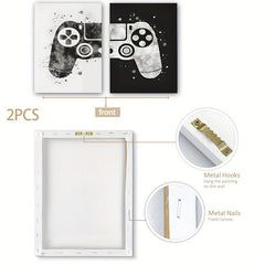 2pcs Modern Style Game Controller Art Office Wall Decoration Painting