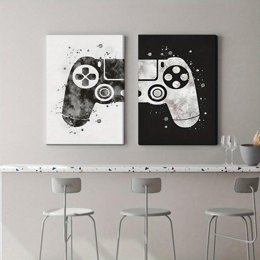 2pcs Modern Style Game Controller Art Office Wall Decoration Painting