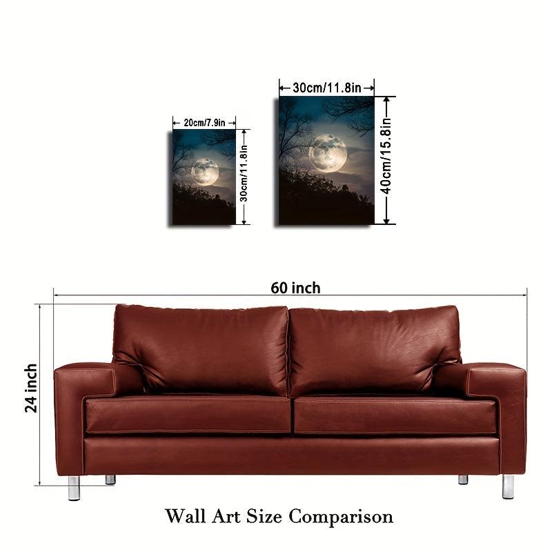 Clouds In The Moon Painting On Canvas Wall Art