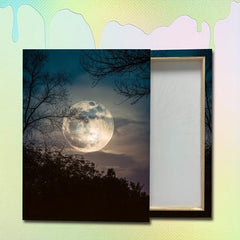 Clouds In The Moon Painting On Canvas Wall Art