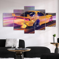 5pcs Set Canvas Poster HD Car Motorcycle Race Vehicle Home Decoration Gift