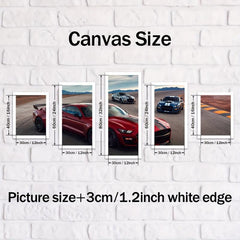 5pcs Set Canvas Poster HD Car Motorcycle Race Vehicle Home Decoration Gift