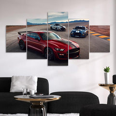 5pcs Set Canvas Poster HD Car Motorcycle Race Vehicle Home Decoration Gift