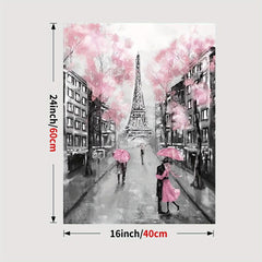 Yellow Grey & Paris Canvas Wall Art