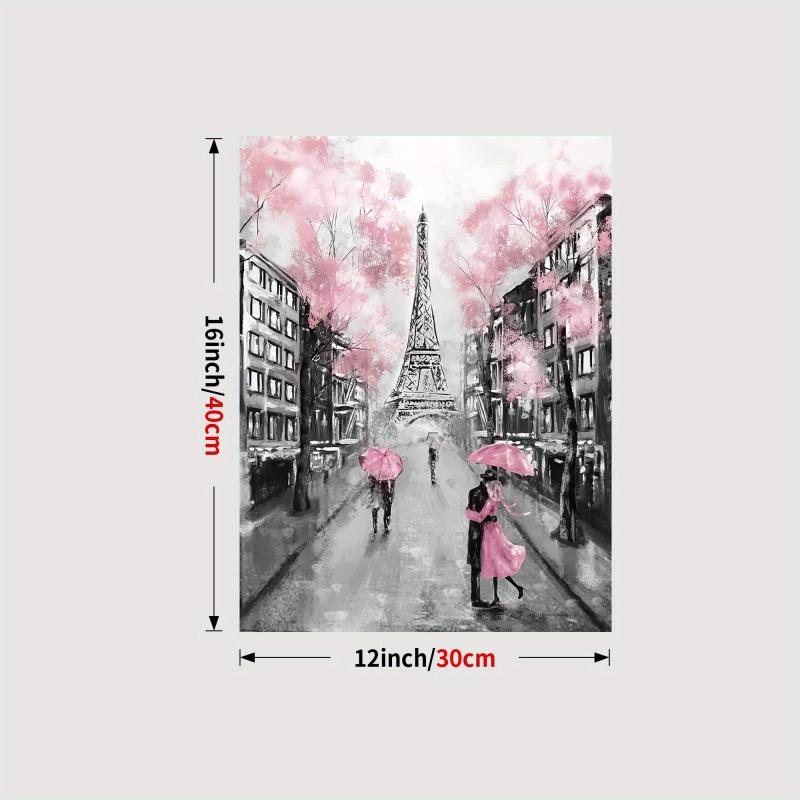 Yellow Grey & Paris Canvas Wall Art
