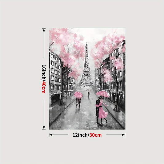 Yellow Grey & Paris Canvas Wall Art