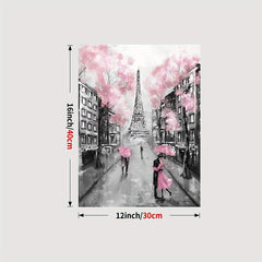 Yellow Grey & Paris Canvas Wall Art