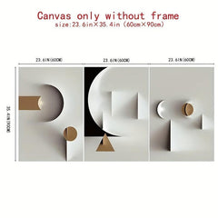 3pcs Abstract Geometric Canvas Poster Set