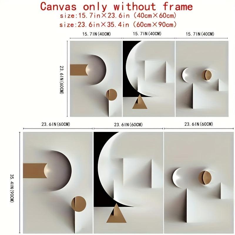 3pcs Abstract Geometric Canvas Poster Set