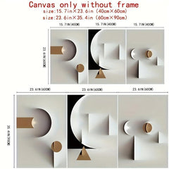 3pcs Abstract Geometric Canvas Poster Set
