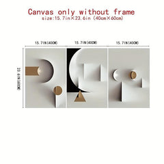 3pcs Abstract Geometric Canvas Poster Set