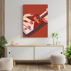 Vintage Manicure Poster Wall Art Canvas