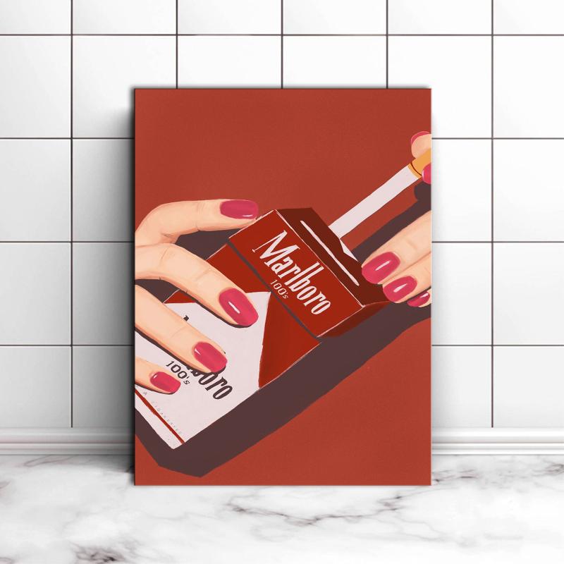 Vintage Manicure Poster Wall Art Canvas