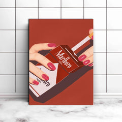Vintage Manicure Poster Wall Art Canvas