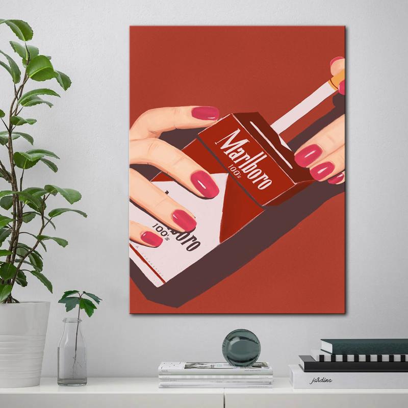 Vintage Manicure Poster Wall Art Canvas