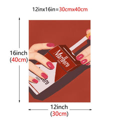 Vintage Manicure Poster Wall Art Canvas