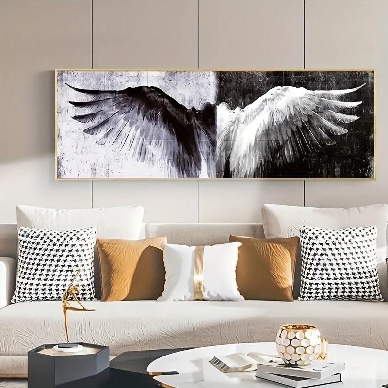 Symmetrical & Angel Wings Canvas Art Print Poster for Home Decor