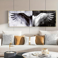 Symmetrical & Angel Wings Canvas Art Print Poster for Home Decor