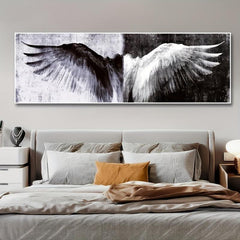 Symmetrical & Angel Wings Canvas Art Print Poster for Home Decor