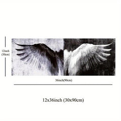 Symmetrical & Angel Wings Canvas Art Print Poster for Home Decor