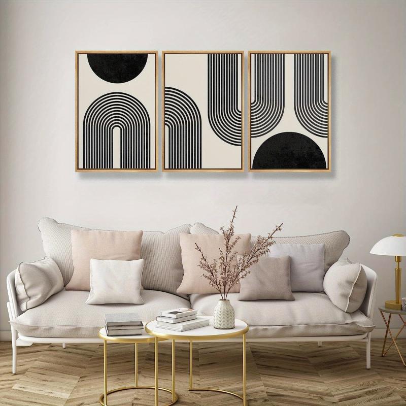 Geometric Shapes Wall Art Set - Modern Contemporary Paintings