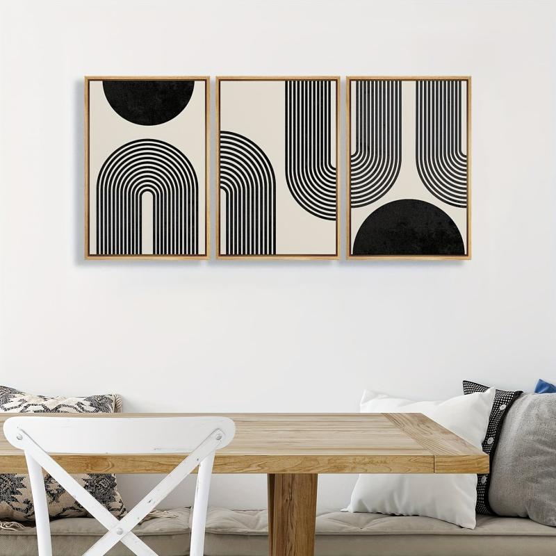 Geometric Shapes Wall Art Set - Modern Contemporary Paintings