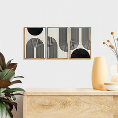 Geometric Shapes Wall Art Set - Modern Contemporary Paintings