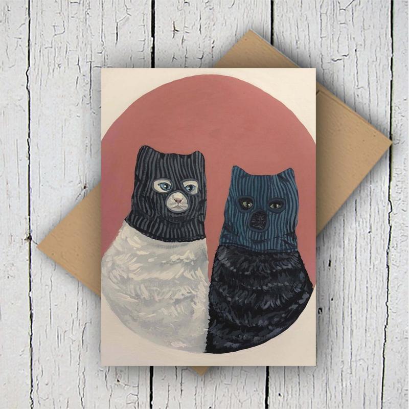 Abstract Cat Painting On Canvas Wall Art - Home Wall Decor