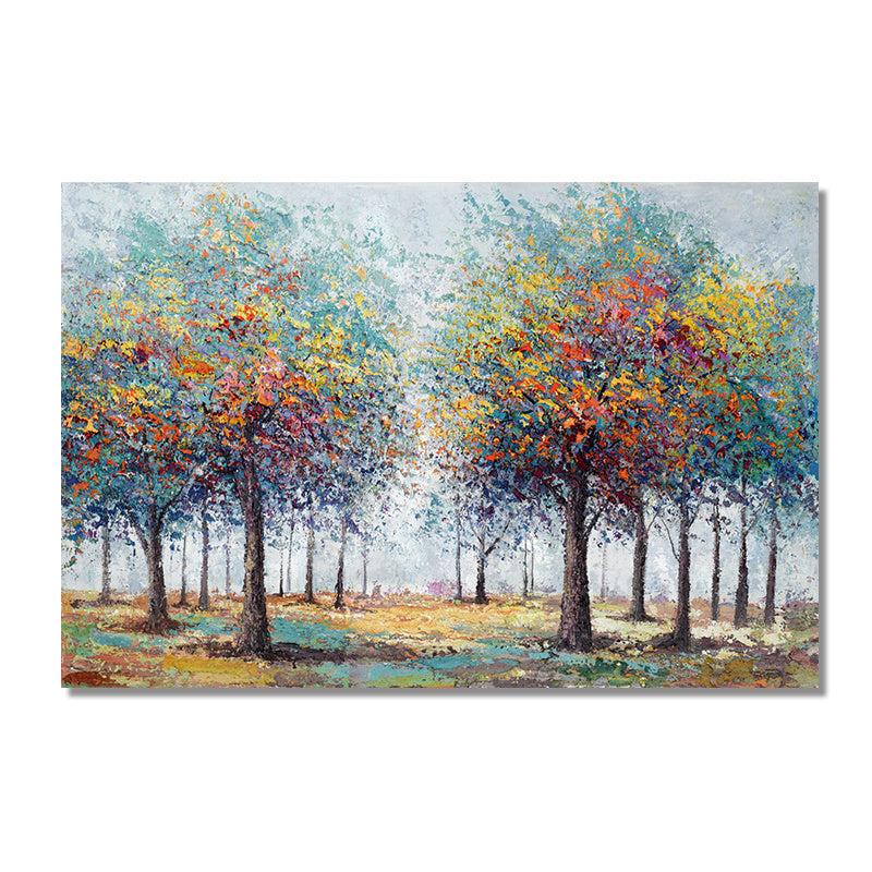 Colorful Tree Painting Abstract Art Canvas Wall Art