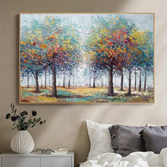 Colorful Tree Painting Abstract Art Canvas Wall Art