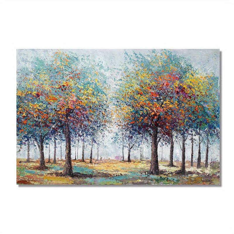 Colorful Tree Painting Abstract Art Canvas Wall Art