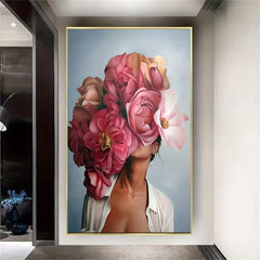 High Definition Red Flowers Painting Canvas Poster