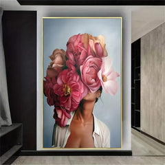 High Definition Red Flowers Painting Canvas Poster